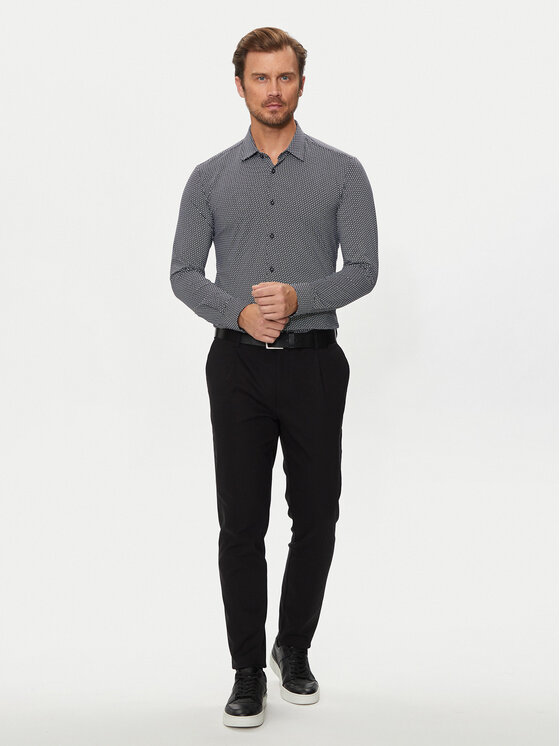 BOSS Boss Srajca Roan 50522091 Črna Slim Fit