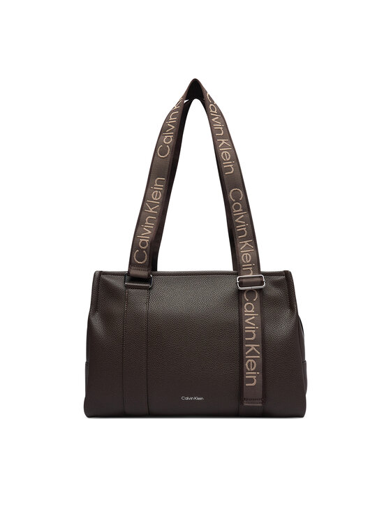 Calvin Klein Calvin Klein Soma Webbing Adj Strap Tote LV04F3644G Brūns
