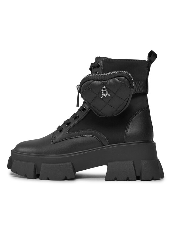 Steve Madden Steve Madden Ορειβατικά παπούτσια Tanker-H Bootie SM19000035 SM19000035-017 Μαύρο