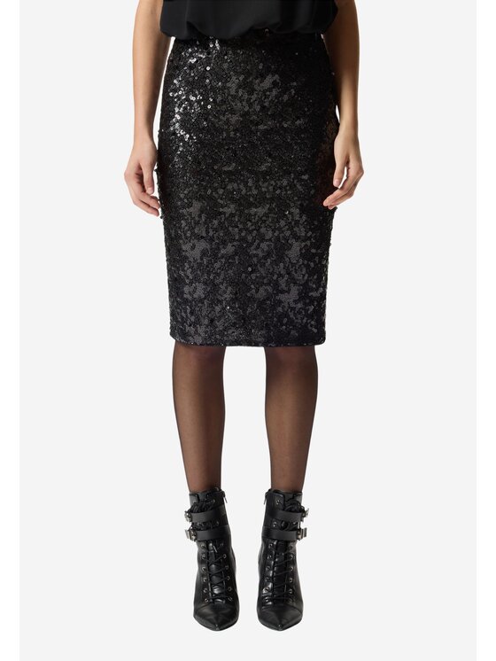 PINKO PINKO Φούστα Papacieca gonna micropaillettes Μαύρο Regular Fit