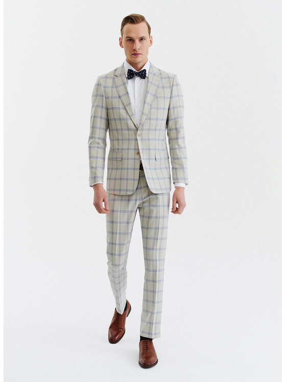 Pako Lorente Pako Lorente Spodnie garniturowe P23SF-6G-006 Beżowy Slim Fit