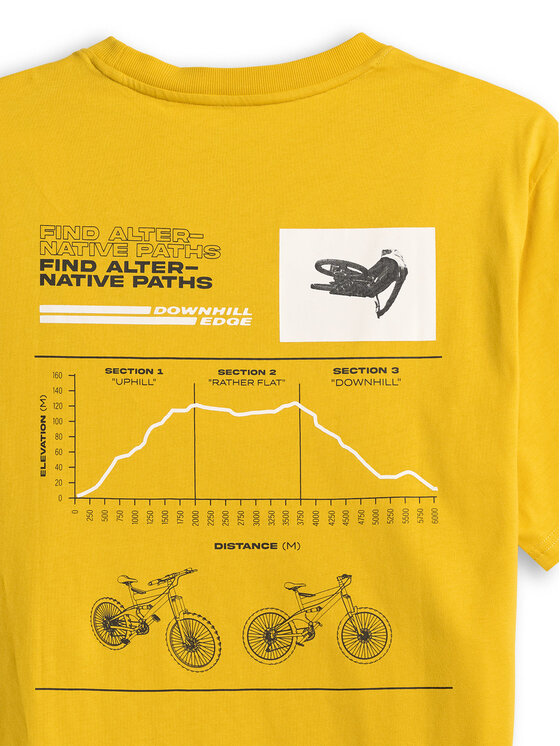 4F 4F T-Shirt WHEEL & WAVE Żółty Relaxed Fit