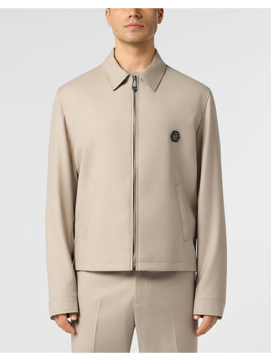 PHILIPP PLEIN PHILIPP PLEIN Kurtka bomber 31036 Beżowy Regular Fit