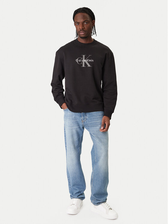 Calvin Klein Jeans Calvin Klein Jeans Pulóver LV04RD242G Fekete Regular Fit
