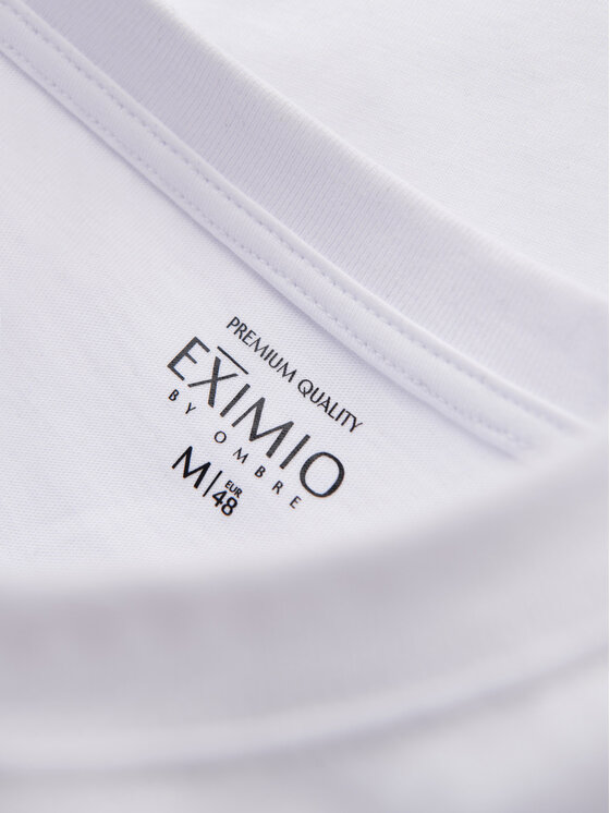 Ombre Ombre T-Shirt OM-TSPT-0213 Biały Regular Fit
