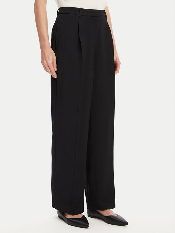Tommy Hilfiger Tommy Hilfiger Pantaloni din material WW0WW46749 Negru Relaxed Fit