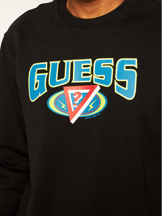 Guess Guess Džemperis J BALVIN Logo M0FI0M RA1C0 Juoda Regular Fit