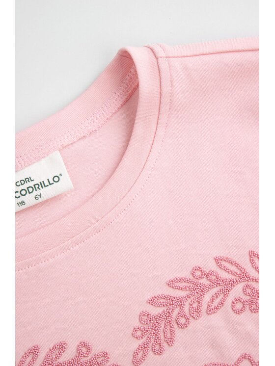 Coccodrillo Coccodrillo T-Shirt ZC6143201WGK-007 Różowy Regular Fit