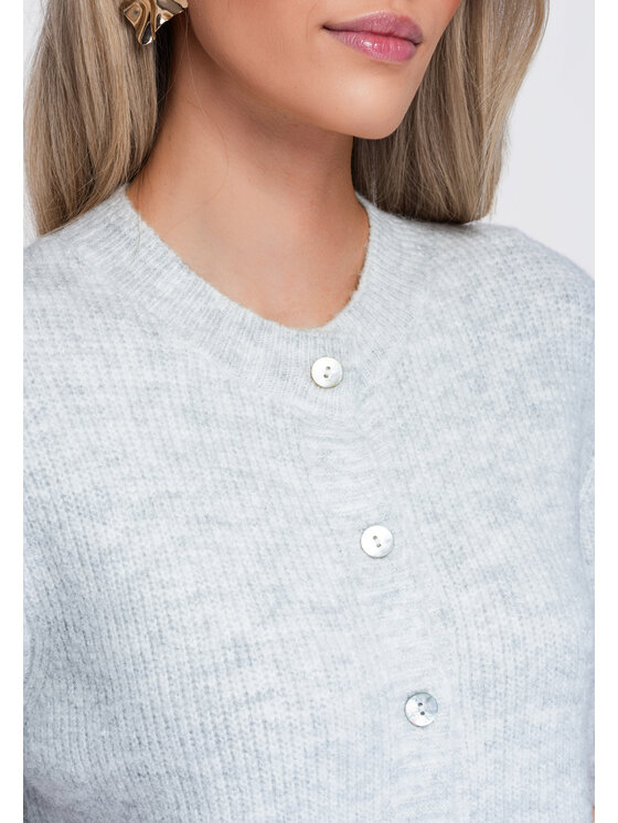 Ombre Ombre Bluzka OW-TS-E0091 Szary Relaxed Fit