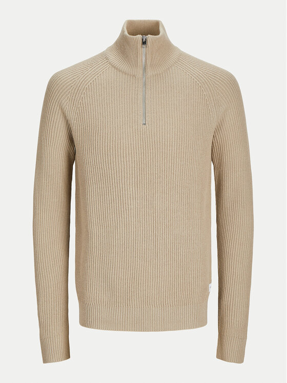 Jack & Jones Jack & Jones Sveter Pannel 12258473 Béžová Regular Fit