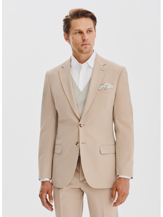 Pako Lorente Pako Lorente Marynarka P25WF-3G-015 Beżowy Slim Fit