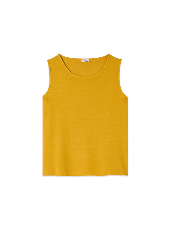 Oltre Oltre Bluzka 2517J000763N002 Żółty Regular Fit