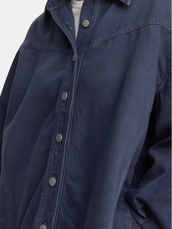 BOSS BOSS Jeanshemd 50552520 Grau Oversize