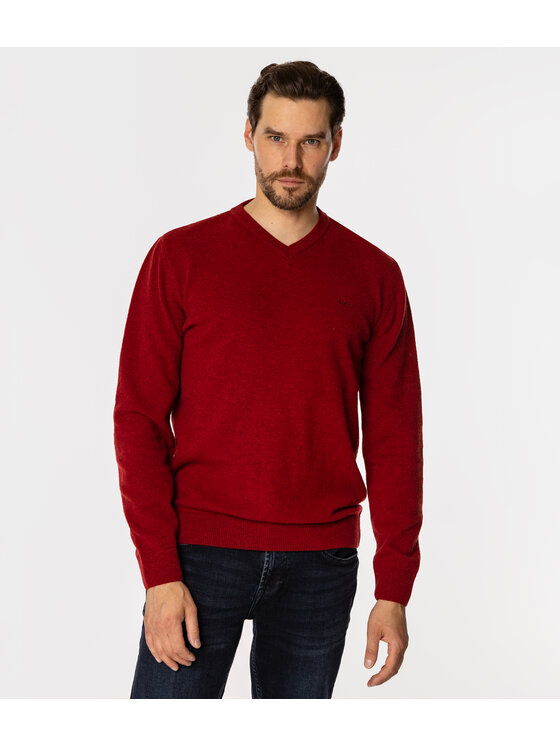 Lee Cooper Lee Cooper Sweter LENI Czerwony Regular Fit
