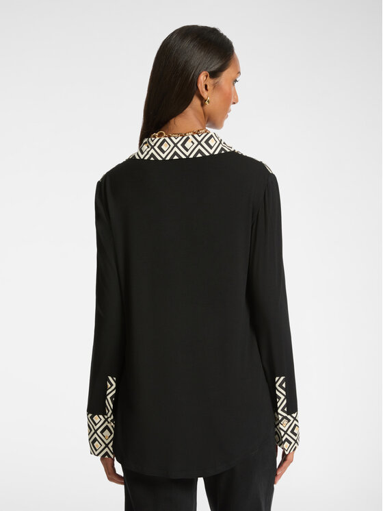 Elena Mirò Elena Mirò Camicia G281Z000432N033 Nero Regular Fit