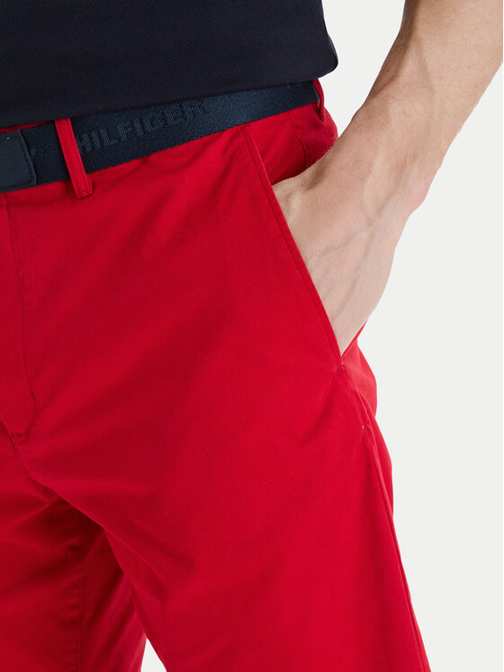 Tommy Hilfiger Tommy Hilfiger Compleu pantaloni scurți și curea Denton MW0MW42349 Roșu Slim Fit