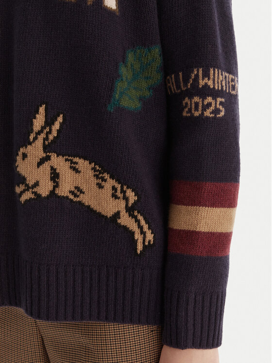 Weekend Max Mara Weekend Max Mara Megztinis Pavidi 2525366262 Tamsiai mėlyna Oversize