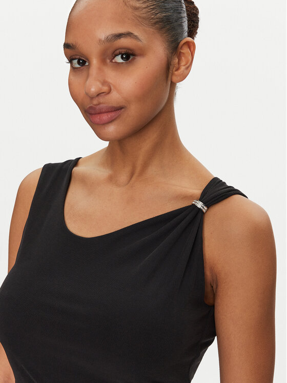 Guess Guess Top W5GP22 KAQL2 Czarny Regular Fit