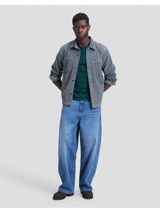 Lee Lee Koszula CAROLINA OVERSHIRT Szary Relaxed Fit