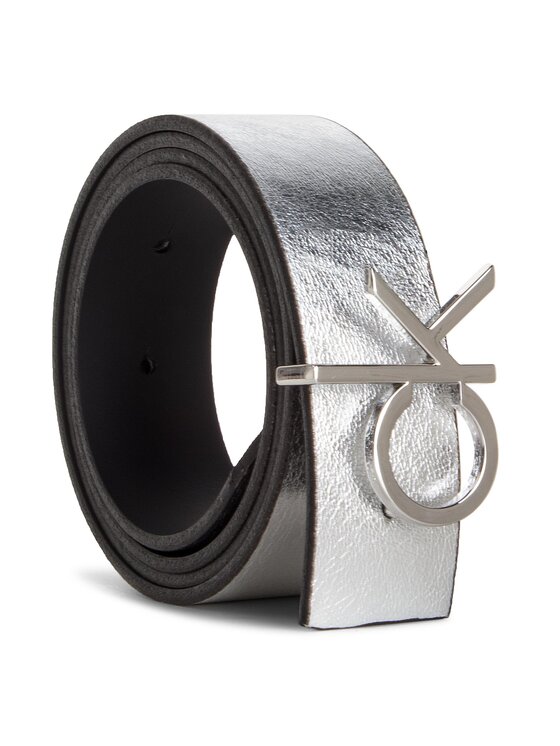 Calvin Klein Calvin Klein Дамски колан 3 Cm Ck Rev. Belt Giftpack K60K604907 Сребрист
