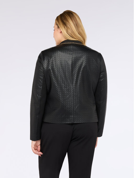 Fiorella Rubino Fiorella Rubino Giacca in similpelle R353T001230N033 Nero Boxy Fit