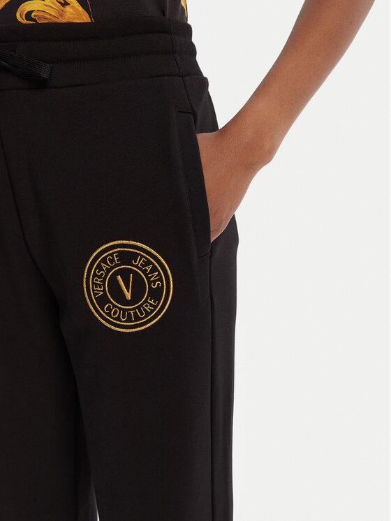 Versace Jeans Couture Versace Jeans Couture Долнище анцуг 79HAAT00 CF01T Черен Regular Fit