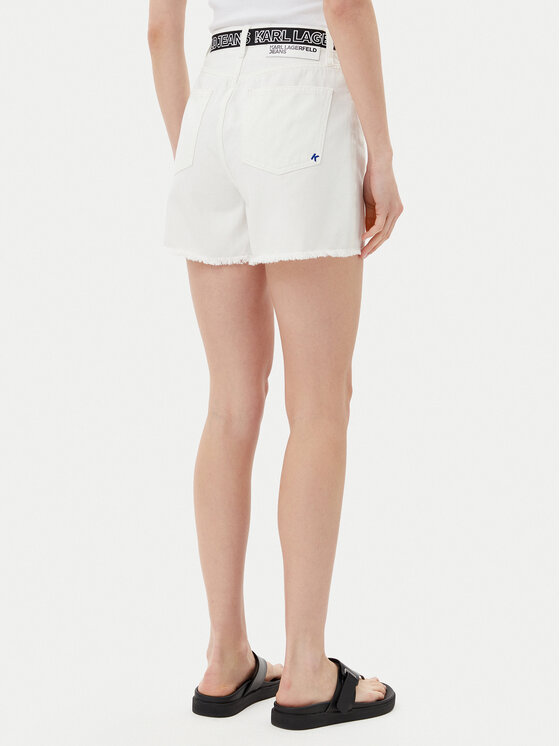 Karl Lagerfeld Jeans Karl Lagerfeld Jeans Τζιν σορτσάκια A2W10039 Λευκό Regular Fit