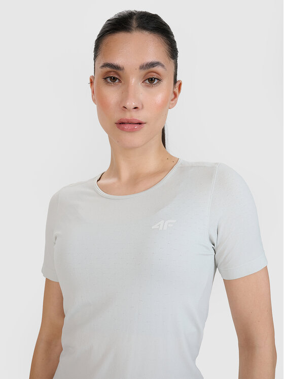 4F 4F Koszulka techniczna BLAST Szary jasny Regular Fit
