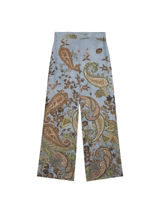 Oltre Oltre Pantaloni di tessuto P00IR009178N0Z4 Turchese Regular Fit