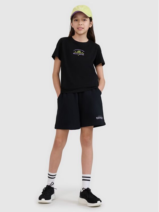 4F 4F T-Shirt 4FJWSS25TTSHF1871-20S Czarny Regular Fit