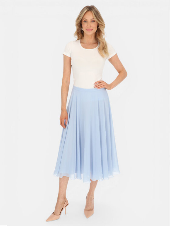 L’AF L’AF Spódnica midi Dori Niebieski jasny Regular Fit