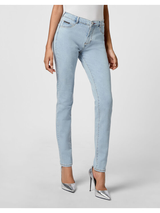 PHILIPP PLEIN PHILIPP PLEIN Jeansy 313 Světle modrá Jegging Fit