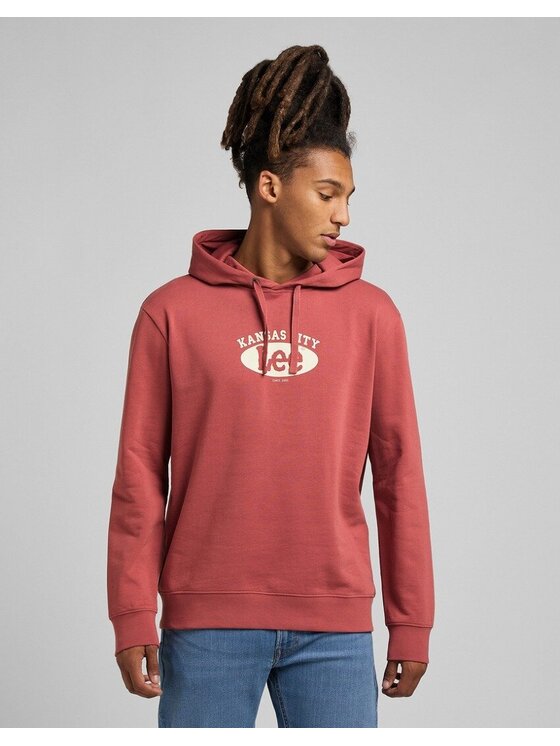 Lee Lee Felpa HOODIE Rosso Regular Fit