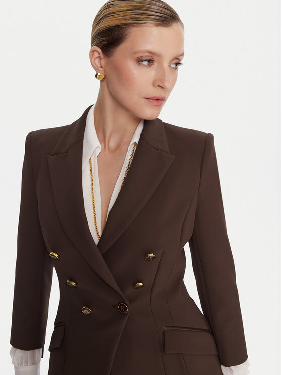 Elisabetta Franchi Elisabetta Franchi Sako GI-174-56E2-V660 Hnědá Regular Fit