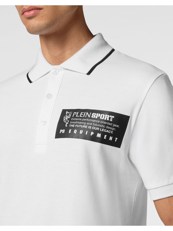 Plein Sport Plein Sport Polo 14261 Biały Slim Fit