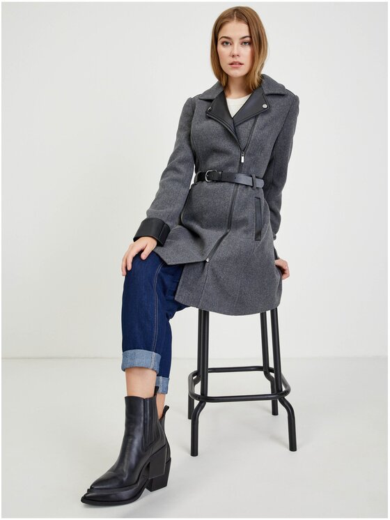 Orsay Orsay Płaszcz 830278-635000__38 Szary Regular Fit