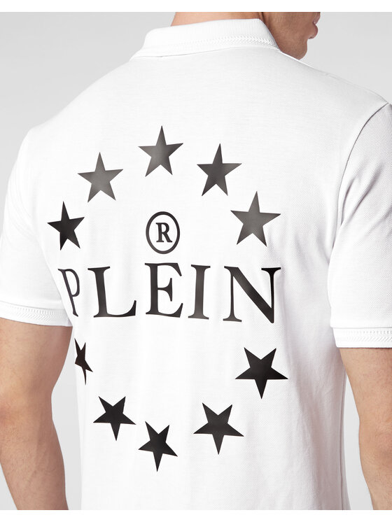 PHILIPP PLEIN PHILIPP PLEIN Polo 28536 Biały Slim Fit
