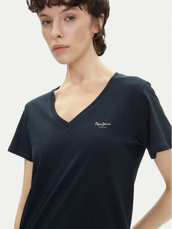 Pepe Jeans Pepe Jeans T-Shirt Macy PL506051 Granatowy Regular Fit