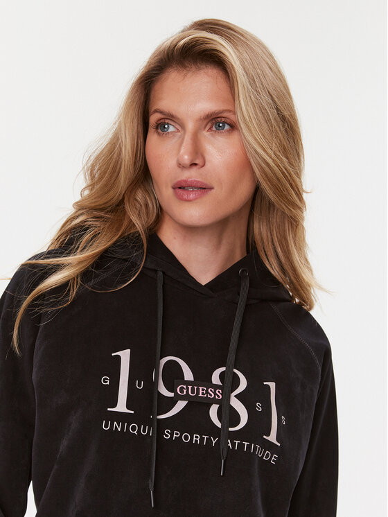 Guess Guess Mikina Aleta V3BQ01 KBC00 Čierna Regular Fit
