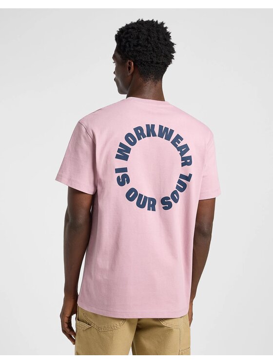Lee Lee T-Shirt WW GRAPHIC TEE Różowy Regular Fit