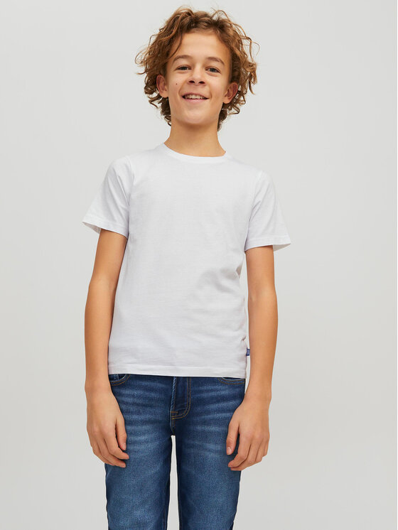 Jack&Jones Junior Tricou Organic Basic 12158433 Alb Regular Fit