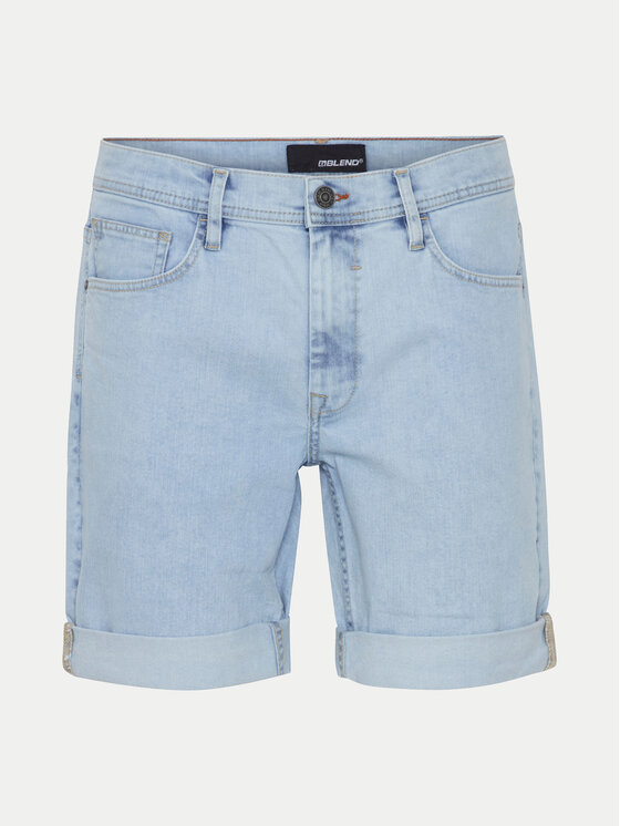 Blend Blend Kratke traperice 20716430 Svijetloplava Slim Fit