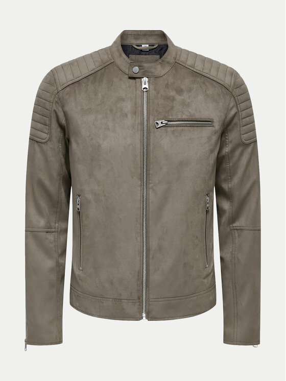 Only & Sons Only & Sons Dirbtinės odos striukė Gus 22029650 Smėlio Regular Fit