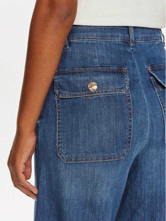 Marella Marella Jeans hlače 2423186014 Modra Wide Leg