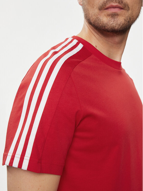adidas adidas Футболка Essentials Single Jersey 3-Stripes T-Shirt IC9339 Червоний Regular Fit