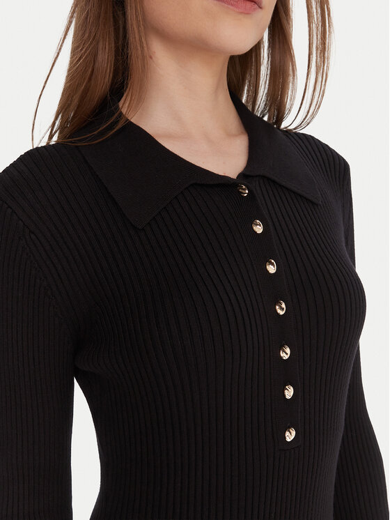 French Connection French Connection Pletena obleka 71ZJB Črna Slim Fit
