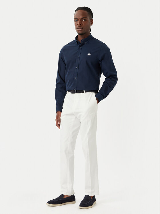Beverly Hills Polo Club Beverly Hills Polo Club Сорочка P-SS26M-BRASS Cиній Regular Fit