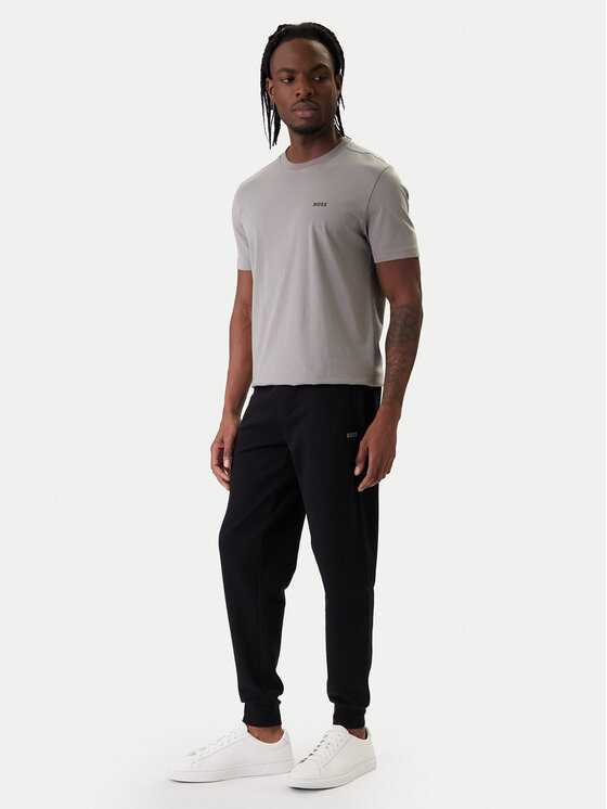 BOSS BOSS Spodnie dresowe Waffle 50535878 Czarny Regular Fit
