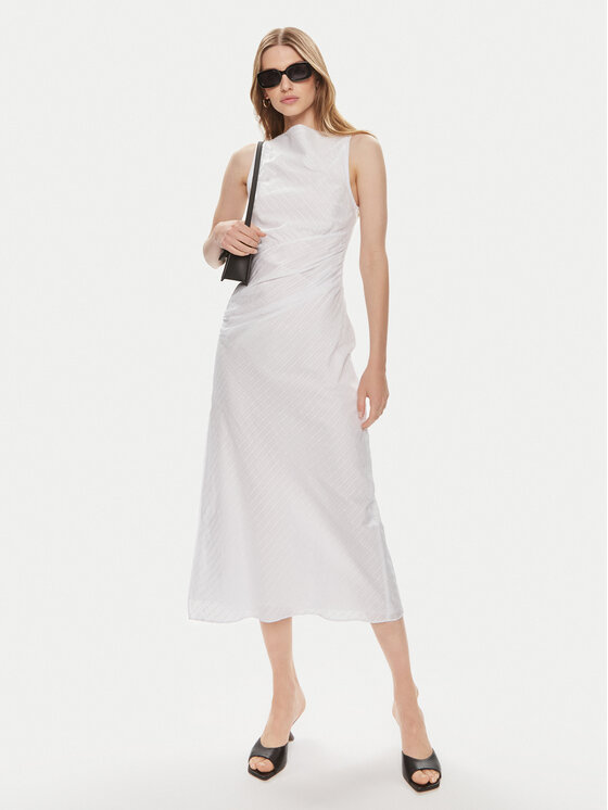 Samsøe Samsøe Samsøe Samsøe Rochie de vară Sahira F24100120 Alb Slim Fit