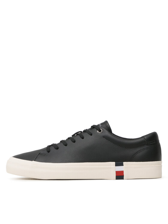 Tommy Hilfiger Tommy Hilfiger Kedai Corporate Leather Detal Vulc FM0FM04589 Juoda